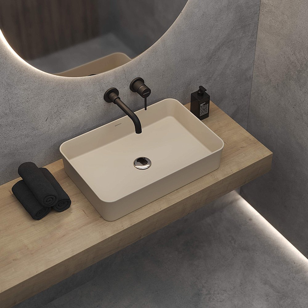 Раковина накладная BERGES Ego SL 181079 55 матовый жасмин купить в интернет-магазине Sanbest