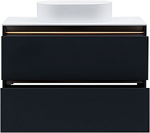 Тумба с раковиной Allen Brau Activity 100 1.34014.AM антрацит матовый/олива брашированная для ванной в интернет-магазине Sanbest