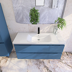 Тумба с раковиной Caprigo Forte 120 два ящика, цвет на выбор/эмаль для ванной в интернет-магазине Sanbest