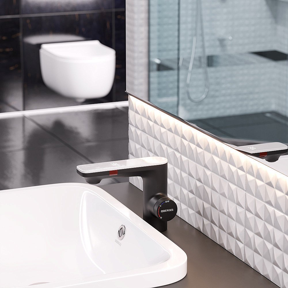 Смеситель для раковины BERGES MORANS 076002 черный матовый купить в интернет-магазине сантехники Sanbest