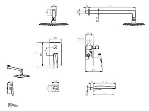 Душевая система Boheme Venturo 374-SGM-2 оружейная сталь купить в интернет-магазине сантехники Sanbest