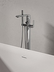 Смеситель для ванны Ravak Flat X070440 хром купить в интернет-магазине сантехники Sanbest