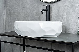 Раковина накладная Gid 9030wx белая купить в интернет-магазине Sanbest
