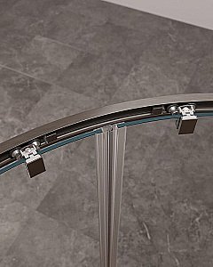 Душевой уголок Cezares Molveno 90x120 RH-2-120/90-C-GM-IV стекло прозрачное/профиль матовая оружейная сталь купить в интернет-магазине Sanbest