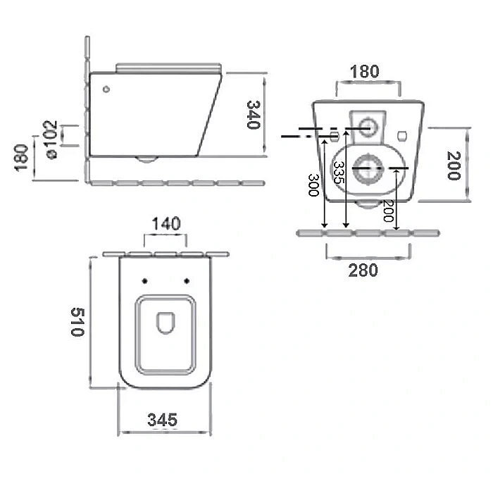 Унитаз подвесной Esbano GARTEZ ESUPGARTGM безободковый, с крышкой микролифт, серый матовый купить в интернет-магазине Sanbest