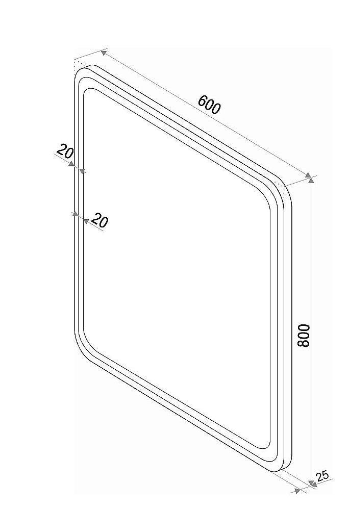 Зеркало Континент Enjoy Black ЗЛП1100 60x80 в ванную от интернет-магазине сантехники Sanbest