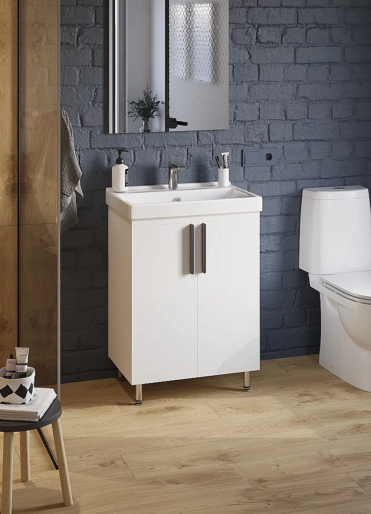 Раковина Sanita luxe Fest 60 FST60SLWB01 белая купить в интернет-магазине Sanbest