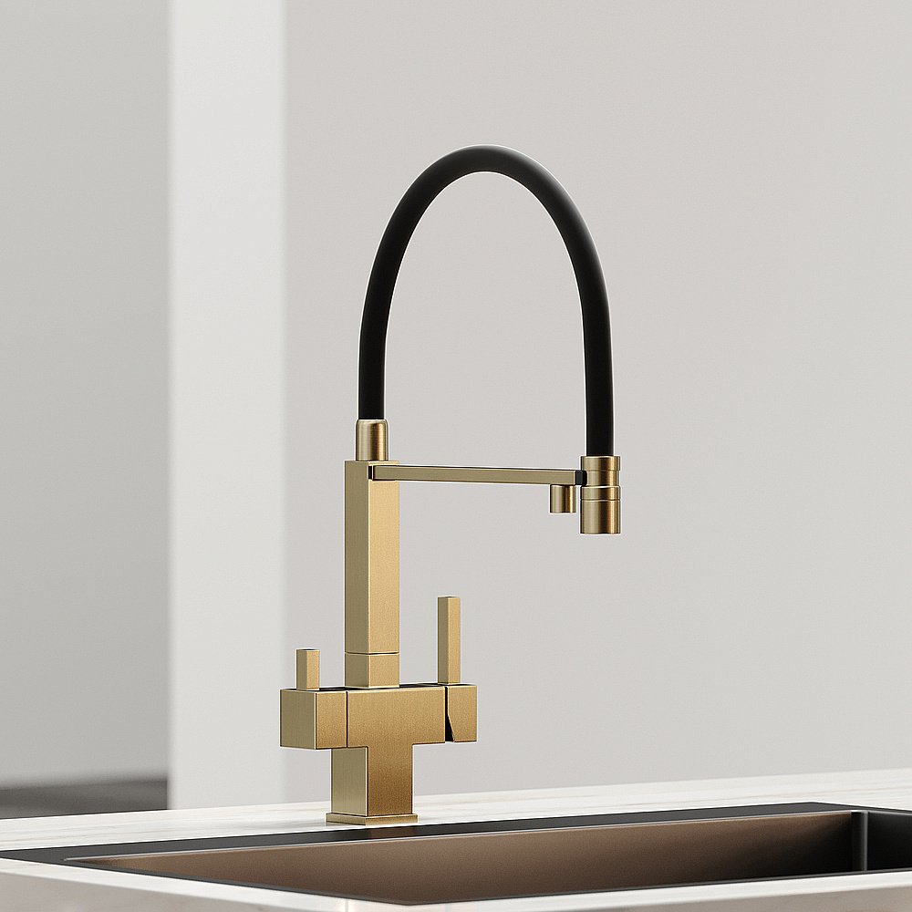 Смеситель для кухни Sancos Moro SC4006BG брашированное золото купить в интернет-магазине сантехники Sanbest