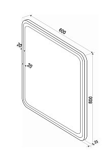 Зеркало Континент Enjoy Black ЗЛП1100 60x80 в ванную от интернет-магазине сантехники Sanbest