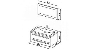Тумба с раковиной Aquanet Нота 90 лайт для ванной в интернет-магазине Sanbest