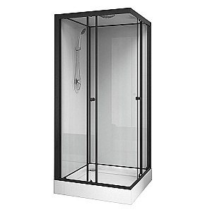 Душевая кабина Loranto NEO 90х90 CS-22110 стекло прозрачное/профиль черный матовый купить в интернет-магазине Sanbest