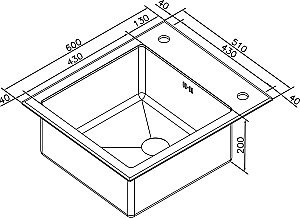 Мойка для кухни ZORG Inox Glass GL-6051-BLACK купить в интернет-магазине сантехники Sanbest