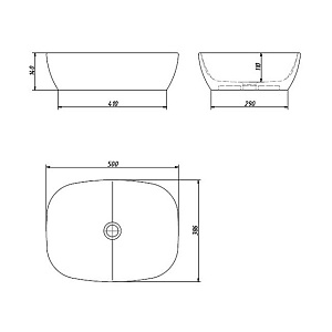 Раковина Caprigo W8393-50 50 белая купить в интернет-магазине Sanbest