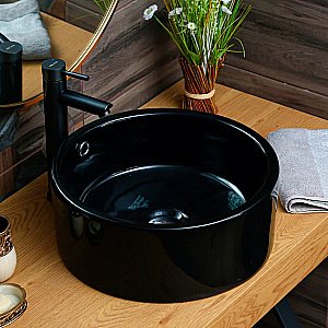 Раковина Melana 7076b-805 черная купить в интернет-магазине Sanbest