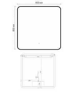 Зеркало LED Orange Black BL-80ZE в ванную от интернет-магазине сантехники Sanbest