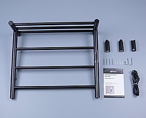 Полотенцесушитель электрический ABBER Standard AH4614MB черный матовый купить в интернет-магазине сантехники Sanbest