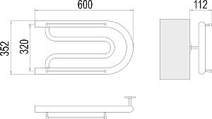 Полотенцесушитель водяной Terminus Фокстрот БШ 320х600 купить в интернет-магазине сантехники Sanbest