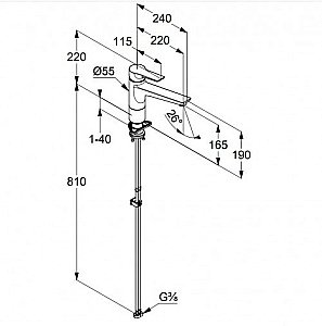 Смеситель для кухни Kludi Mix Bajonett 329340575 хром купить в интернет-магазине сантехники Sanbest