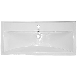 Тумба с раковиной Loranto KANTRI CS00097259 100/2Н раковина Фостер 100, белый глянец для ванной в интернет-магазине Sanbest