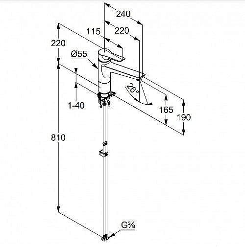Смеситель для кухни Kludi Mix Bajonett 329340575 хром купить в интернет-магазине сантехники Sanbest