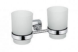 Держатель с двумя стаканами FIXSEN KVADRO FX-61307 купить в интернет-магазине сантехники Sanbest