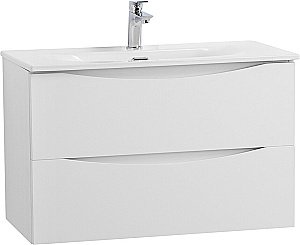 Тумба с раковиной BelBagno MARINO-CER-MINI-800-2C-SO-BL-P Bianco Lucido для ванной в интернет-магазине Sanbest