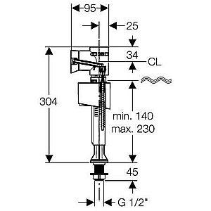 Запасной впускной клапан Geberit Impuls380 3/8 281.004.00.1 купить в интернет-магазине сантехники Sanbest
