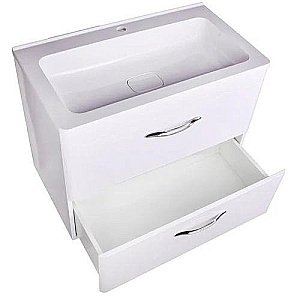 Тумба с раковиной подвесная Style Line КАРЕ 80 белая для ванной в интернет-магазине Sanbest