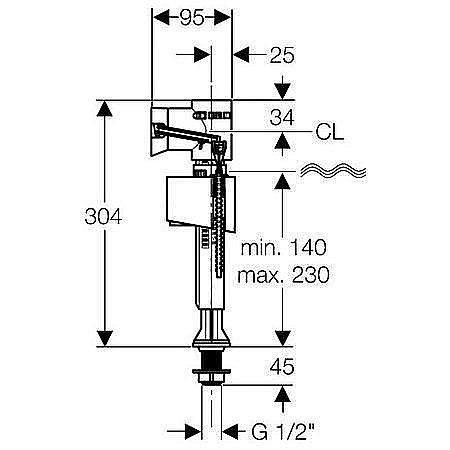 Запасной впускной клапан Geberit Impuls380 3/8 281.004.00.1 купить в интернет-магазине сантехники Sanbest