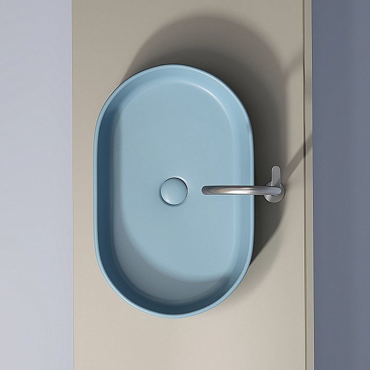 Раковина Ceramica Nova Element 60 CN6048ML голубая матовая купить в интернет-магазине Sanbest