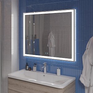 Зеркало BelBagno SPC-GRT-1000-800-LED-TCH-SND 100х80 в ванную от интернет-магазине сантехники Sanbest