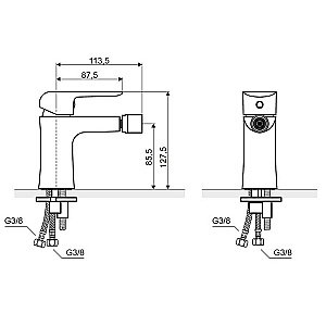Смеситель для биде Excellent Clever ARAC.4103CR хром купить в интернет-магазине сантехники Sanbest