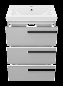 Тумба с раковиной Misty Ненси - 60 П-Нен-07060-503Я серая для ванной в интернет-магазине Sanbest