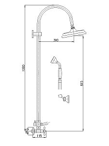 Душевая система Rav-Slezak MORAVA RETRO MK181.5/3CMATSM черный матовый/бронза купить в интернет-магазине сантехники Sanbest