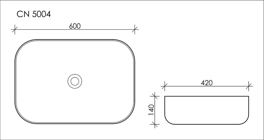 Раковина накладная Ceramica Nova Element CN5004 60 купить в интернет-магазине Sanbest