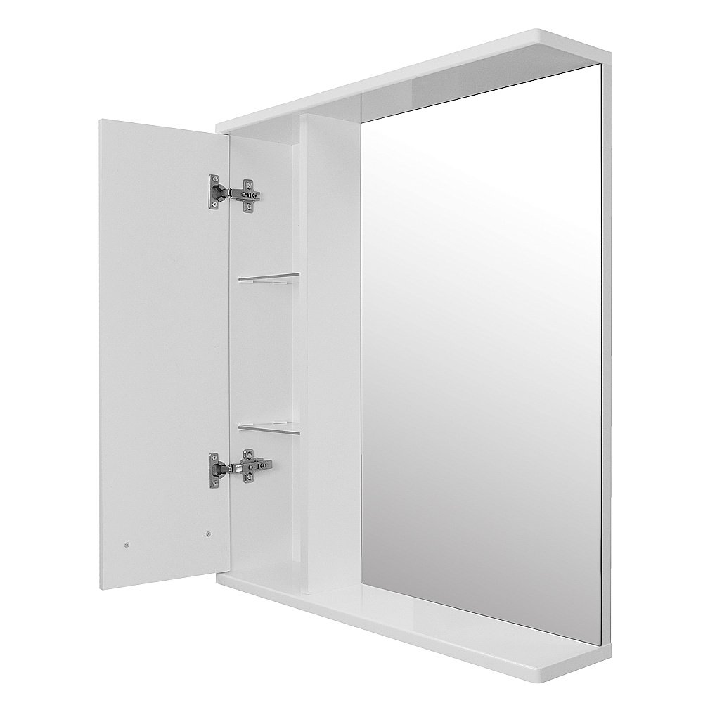 Зеркало со шкафом Loranto Дина 60 белый купить в интернет-магазине сантехники Sanbest