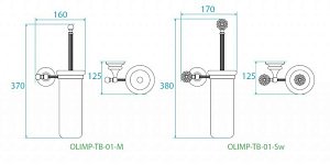 Ершик для туалета OLIMP-TB-03/24-Sw золото 24 карат/Swarovski купить в интернет-магазине сантехники Sanbest