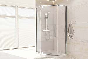 Душевое уголок Royal Bath FATO RB 80TR-T-CH 80х80 стекло прозрачное/профиль хром купить в интернет-магазине Sanbest