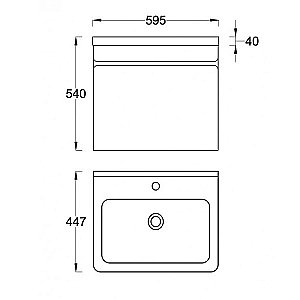 Тумба с раковиной Pestan Prestige 60 PRS600T-CR белая для ванной в интернет-магазине Sanbest