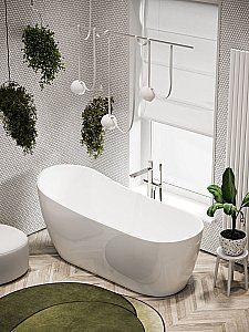 Акриловая ванна Sancos Perla 170х72 FB06 белая купить в интернет-магазине Sanbest