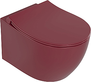Унитаз подвесной Allen Brau Fantasy 3 Vortex 4.11035.BD бордовый матовый, с крышкой микролифт, слив торнадо купить в интернет-магазине Sanbest