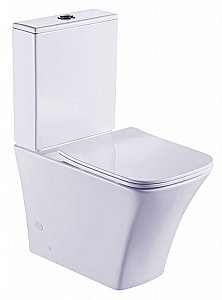 Унитаз-компакт Esbano CRISAN ESUNCRISW безободковый, с бачком, с крышкой микролифт, белый купить в интернет-магазине Sanbest