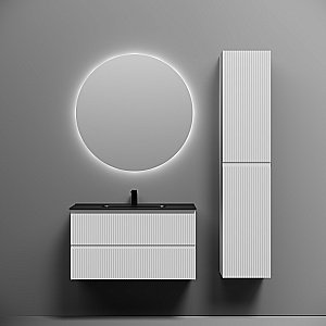 Тумба с раковиной Sancos Snob R 90 SNR90W белая матовая для ванной в интернет-магазине Sanbest