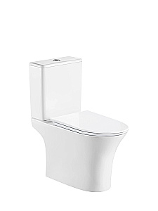 Унитаз напольный Ceruttispa BERNINA CT7193 безободковый с бачком, с крышкой микролифт, белый купить в интернет-магазине Sanbest