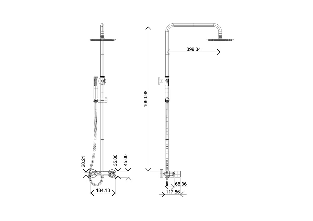 Душевая система Boheme STICK WHITE DIAMOND CHROME 128-WCR белый/хром купить в интернет-магазине сантехники Sanbest