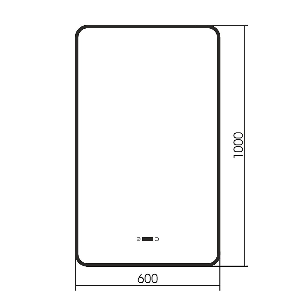 Зеркало ABBER See AG6114SWHB 60x100 черный в ванную от интернет-магазине сантехники Sanbest