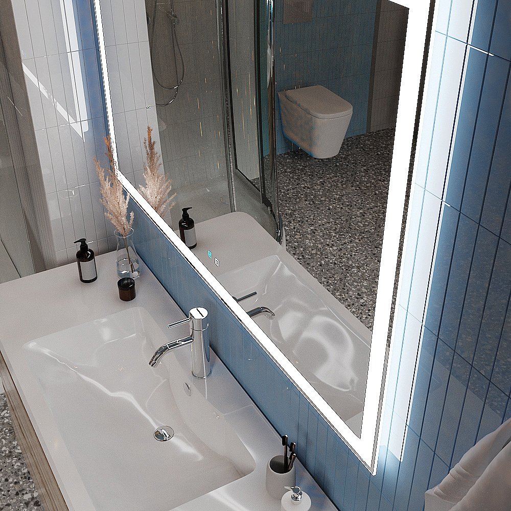 Зеркало BelBagno SPC-GRT-1200-800-LED-TCH-SND 120х80 в ванную от интернет-магазине сантехники Sanbest