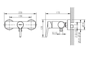 Смеситель для душа BRAVAT Palace F9172217CP-01-RUS купить в интернет-магазине сантехники Sanbest