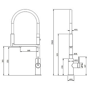 Смеситель для кухни Paulmark Tornado To213402-CR хром купить в интернет-магазине сантехники Sanbest