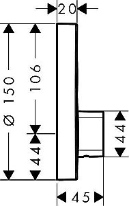 Смеситель для душа Hansgrohe ShowerSelect S 15748000 купить в интернет-магазине сантехники Sanbest